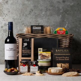 Cheese and Wine Gift Basket