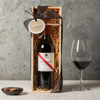 Red Wine in Wooden Case