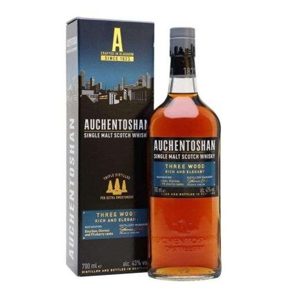 Auchentoshan Three Wood Single Malt Scotch Whisky 700ml - 1 Bottle