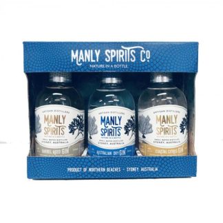 Manly Spirits Gin Gift Pack 3 X 200ml - 6 Pack