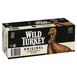 Wild Turkey Bourbon Whiskey & Cola 10 Pack Cans 375ml - 10 Pack