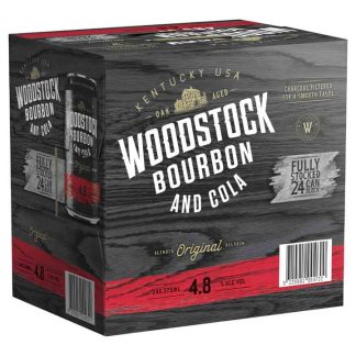 Woodstock Bourbon & Cola Cans 375ml - 24 Pack