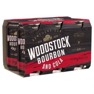 Woodstock Bourbon & Cola Cans 375ml - 6 Pack
