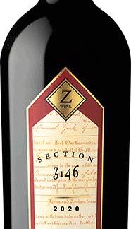 Z Wine Section 3146 Shiraz 2020